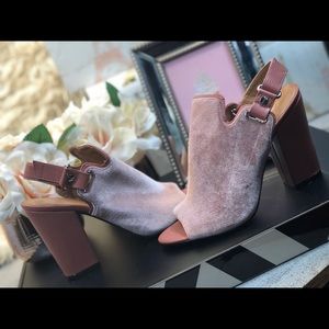 New Calvin Klein Rose velvet heels